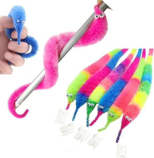 Magic Worm Toys – Interactive Fidget Toy for Kids & Adults (Pack of 2, Multicolor)